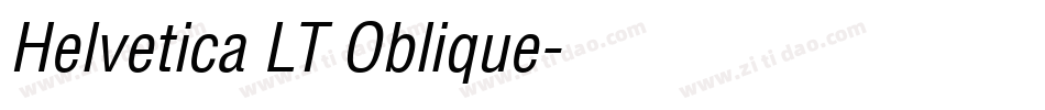 Helvetica LT Oblique字体转换